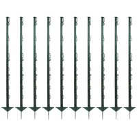 10x Pulsara Mobile Fencing Post Pro 3ft 5in / 1.05m - 10 Wire/Tape Loops - Green