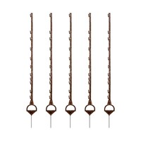 5x Gallagher Electric Fence Horse Posts  5ft / 1.55m - Stirrup Foot Step -Terra