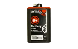 Hotline 6V Spring Top Air Alkaline Battery - for Merlin and Raptor Energisers - 6v 50amp/hr