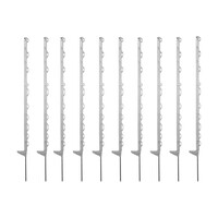 10x Horizont Turbomax® Plastic Electric Fence Post– 3ft 9in / 1.15m - White