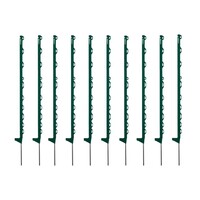 10x Horizont Turbomax® Plastic Electric Fence Post– 3ft 9in / 1.15m - Green