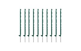 10x Horizont Turbomax® Plastic Electric Fence Post– 3ft 9in / 1.15m - Green