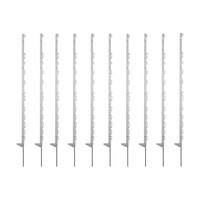 10x Horizont Turbomax® Plastic Electric Fence Post - 4ft 9in / 1.45m  - White