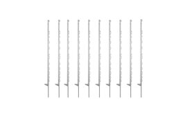 10x Horizont Turbomax® Plastic Electric Fence Post - 4ft 9in / 1.45m  - White