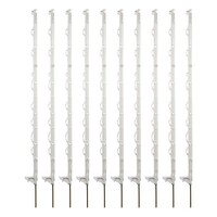 10x Hotline Premium Multiwire Plastic Fence Post – 3ft 7in / 1.08m- White