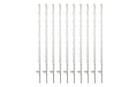 10x Hotline Premium Multiwire Plastic Fence Post – 3ft 7in / 1.08m- White