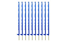 10x Hotline Premium Multiwire Plastic Fence Post -  3ft 7in / 108cm - Blue