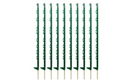 10x Hotline Premium Multiwire Plastic Fence Post 3ft 7in / 1.08m - Green