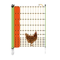 Gallagher Electric Poultry Net - Double Pin Posts- 50m x 112cm - Orange Netting