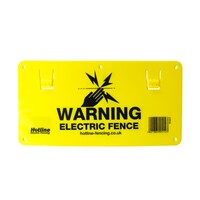 Hotline Electric Fence Warning Sign - black/yellow - for Tape, Rope, Wire