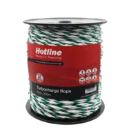 Hotline Supercharge Electro Rope – 6 mm x 400 m - Green & White