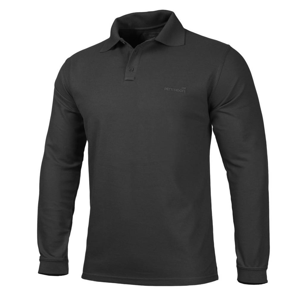 Polo Shirt 2.0 Long Sleeve (Black) - BELGEAR