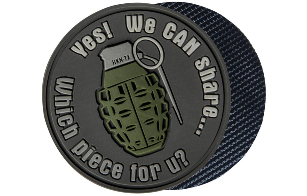 We Can Share Grenade PVC Patch (Grey)