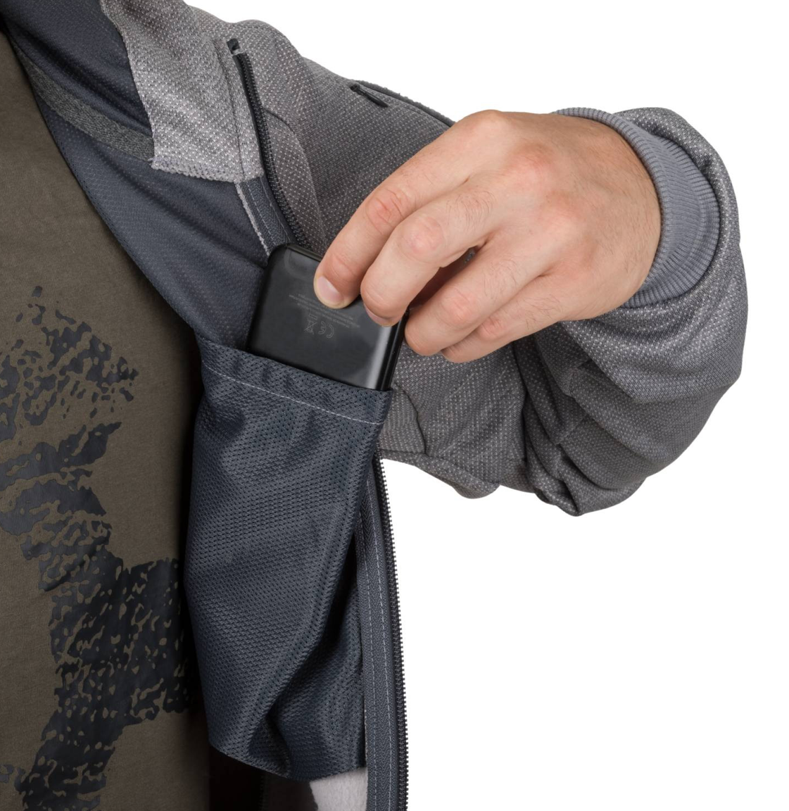 Urban Tactical Hoodie (Fullzip) (Grey Melange)