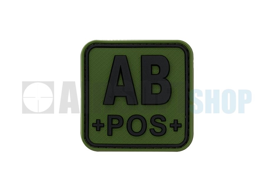 Bloodtype Square PVC Patch AB POS (Forest)