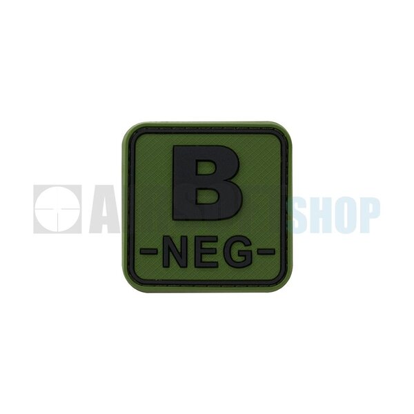 Bloodtype Square PVC Patch B NEG (Forest)