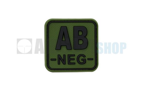 Bloodtype Square PVC Patch AB NEG (Forest)