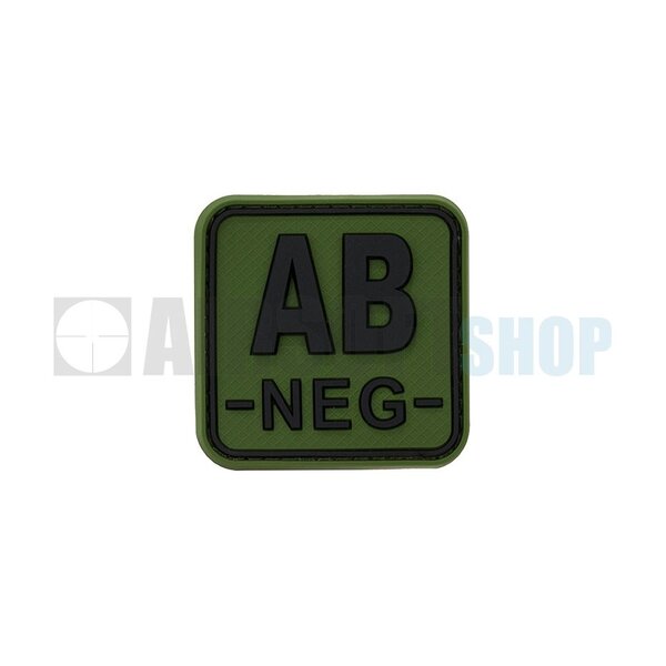 Bloodtype Square PVC Patch AB NEG (Forest)