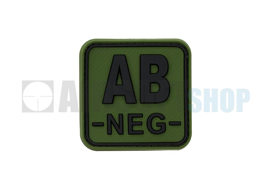 Bloodtype Square PVC Patch AB NEG (Forest)