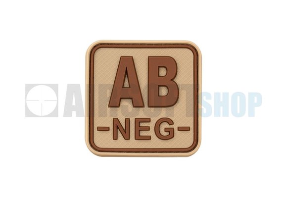 Bloodtype Square PVC Patch AB NEG (Desert)