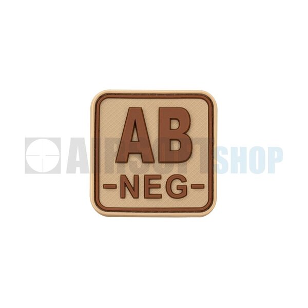 Bloodtype Square PVC Patch AB NEG (Desert)