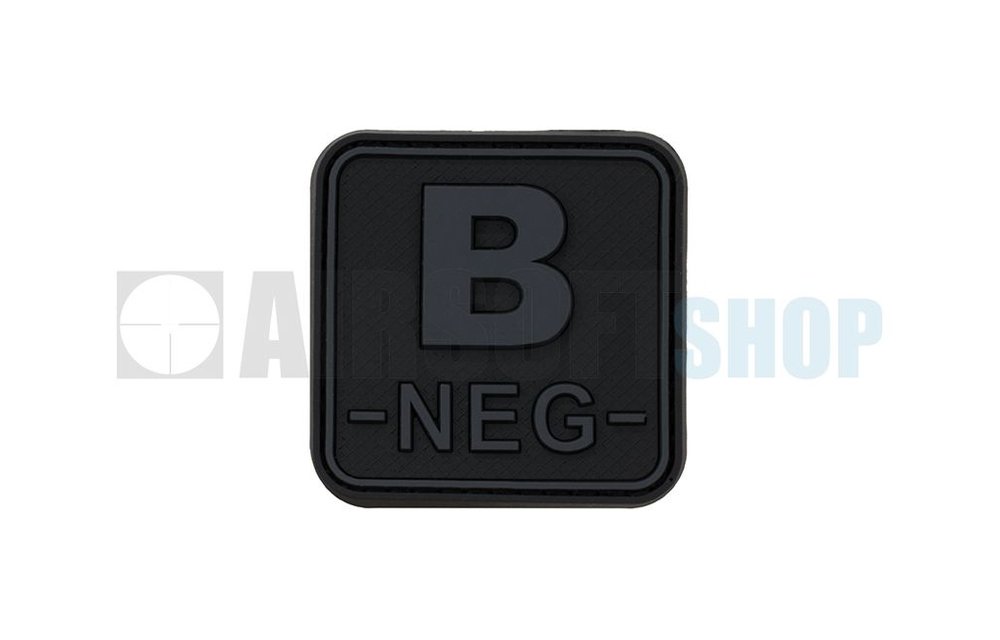 Bloodtype Square PVC Patch B NEG (Blackops)