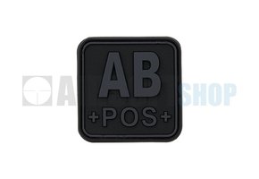 Bloodtype Square PVC Patch AB POS (Blackops)