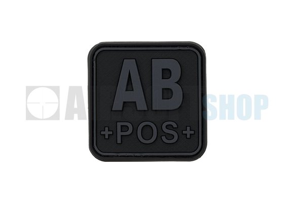 Bloodtype Square PVC Patch AB POS (Blackops)