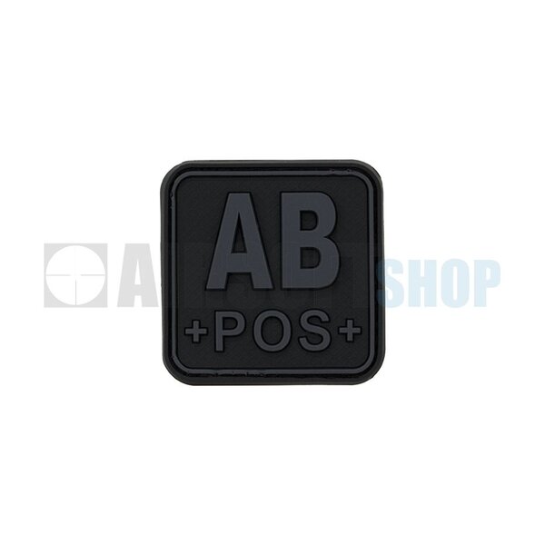 Bloodtype Square PVC Patch AB POS (Blackops)