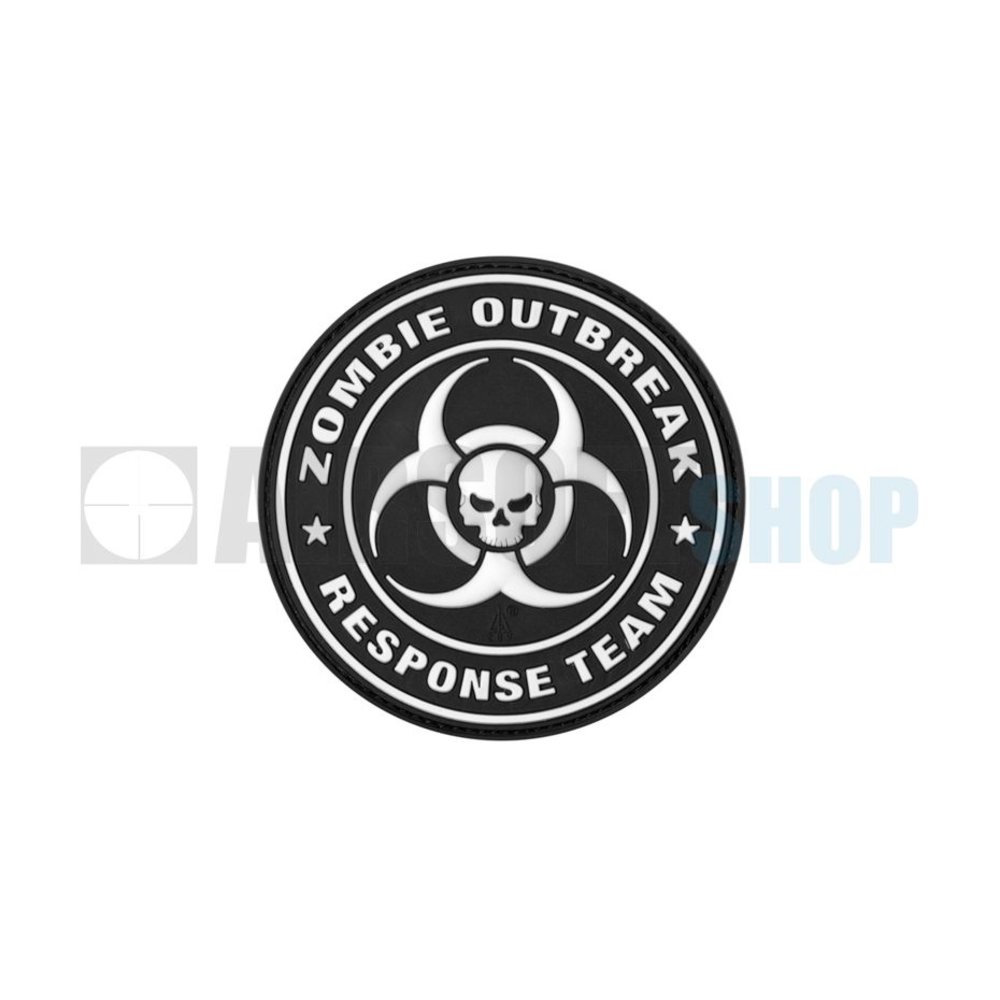 Patch Airsoft Chasse International Zombie – PVC Jaune (grand Format)