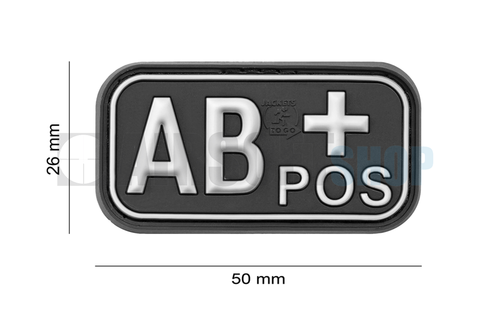 Bloodtype Rubber Patch AB POS (SWAT)