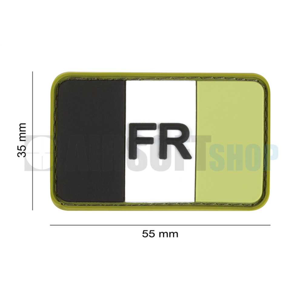 France Flag Rubber Patch (Forest)