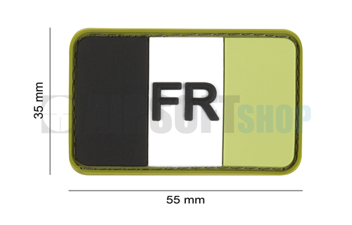 France Flag Rubber Patch (Forest)