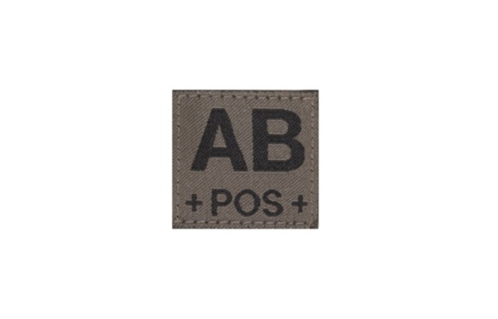 AB POS Bloodgroup Patch (RAL7013)