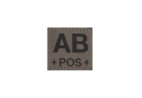 AB POS Bloodgroup Patch (RAL7013)