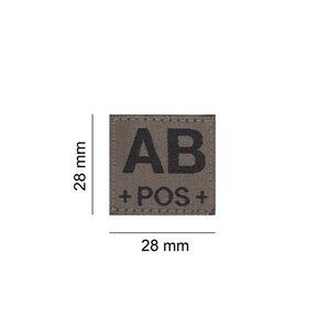 AB POS Bloodgroup Patch (RAL7013)