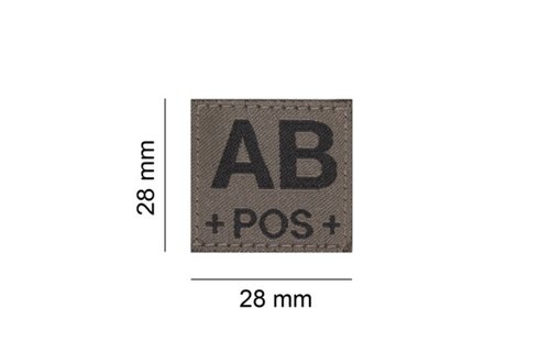AB POS Bloodgroup Patch (RAL7013)