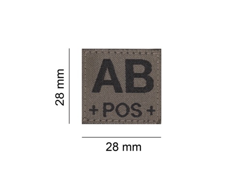 AB POS Bloodgroup Patch (RAL7013)