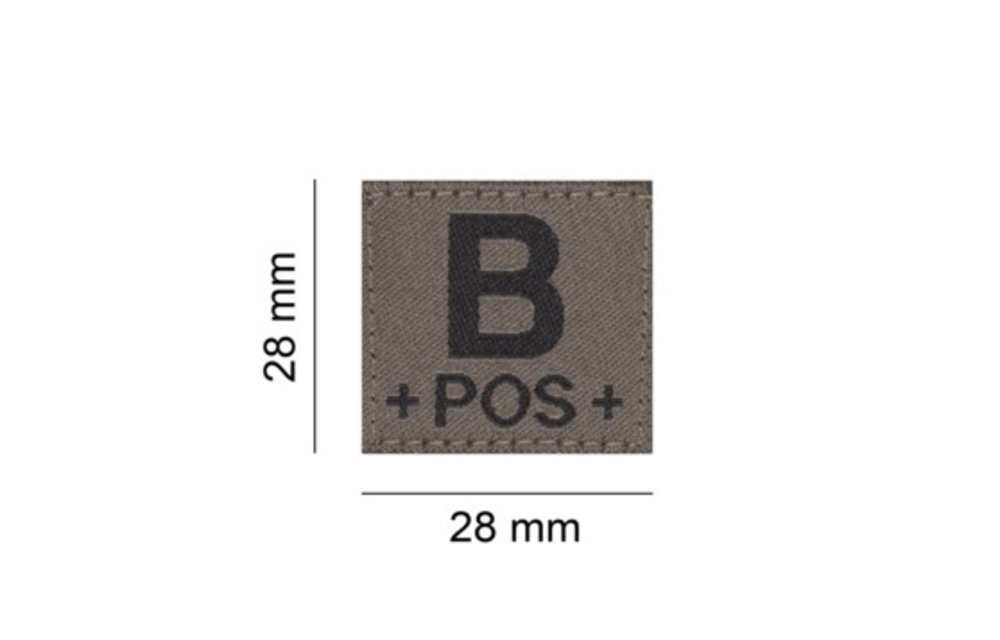 B POS Bloodgroup Patch (RAL7013)