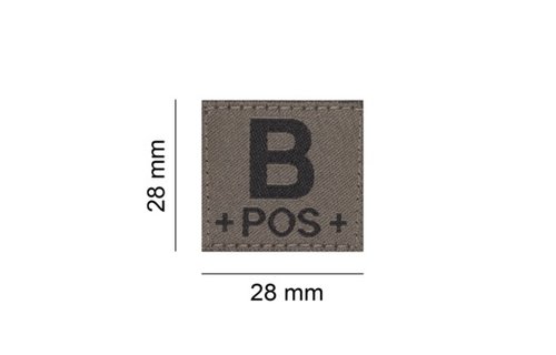 B POS Bloodgroup Patch (RAL7013)