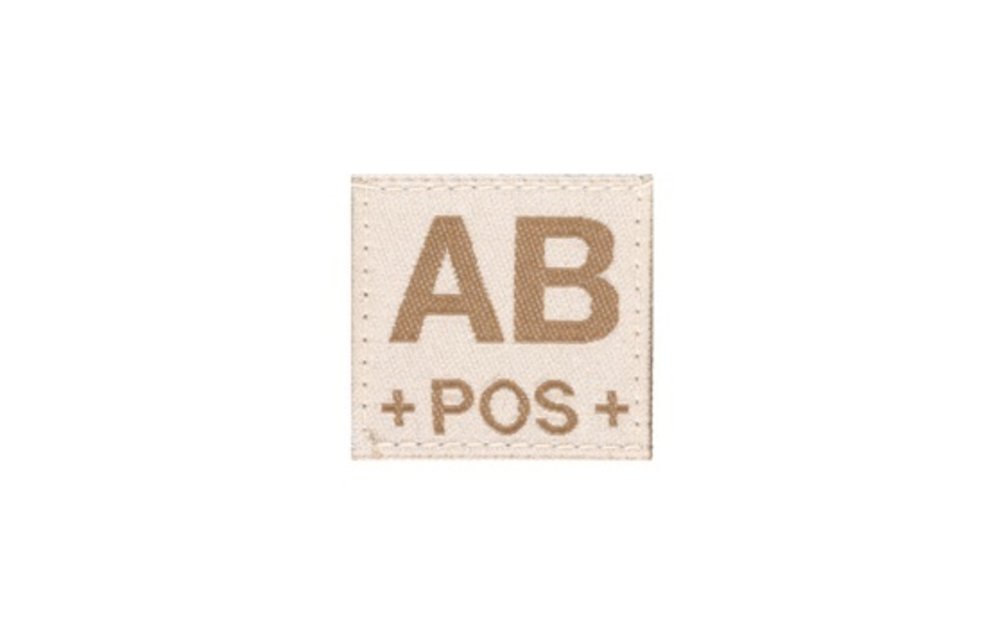 AB POS Bloodgroup Patch (Desert)