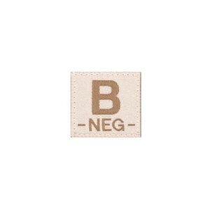 B NEG Bloodgroup Patch (Desert)