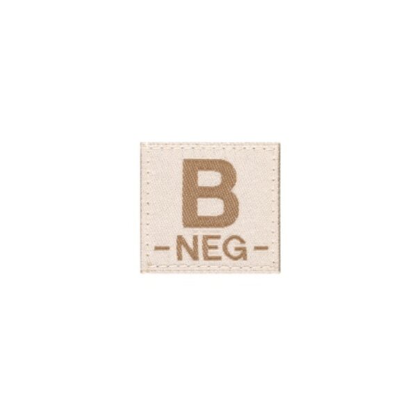 B NEG Bloodgroup Patch (Desert)