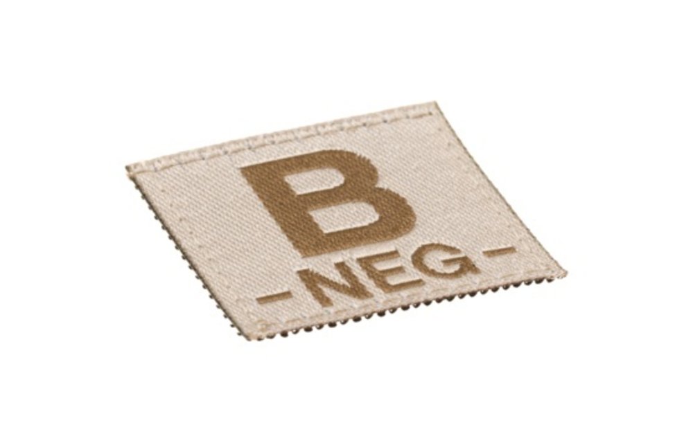 B NEG Bloodgroup Patch (Desert)