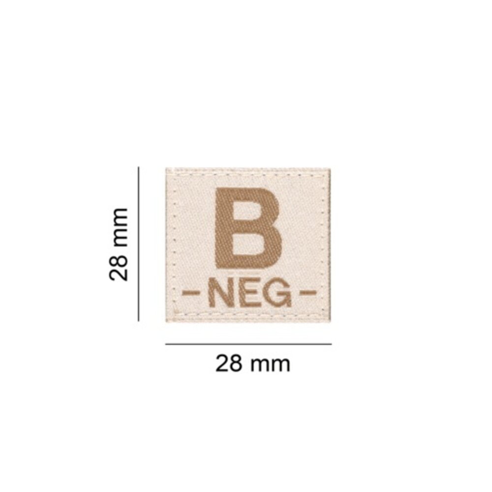 B NEG Bloodgroup Patch (Desert)