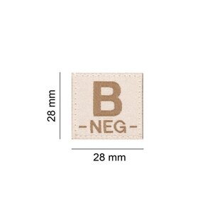B NEG Bloodgroup Patch (Desert)