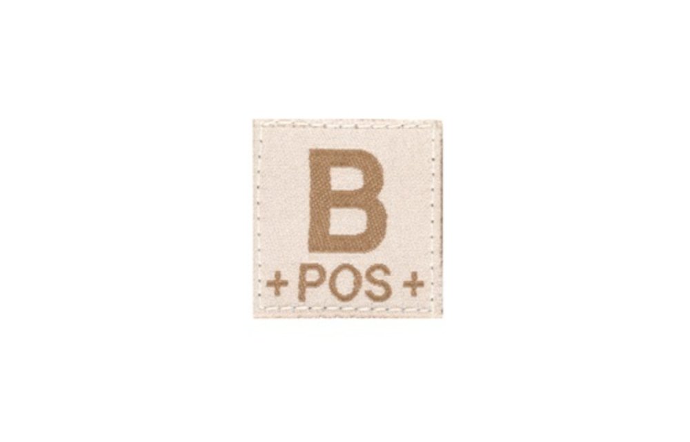 B POS Bloodgroup Patch (Desert)