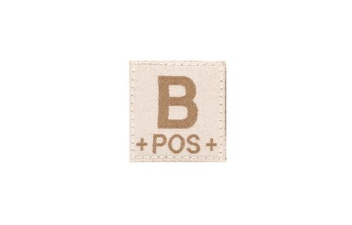 B POS Bloodgroup Patch (Desert)