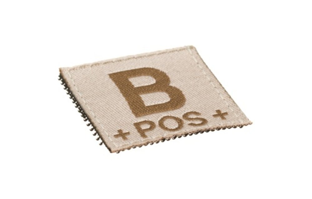 B POS Bloodgroup Patch (Desert)