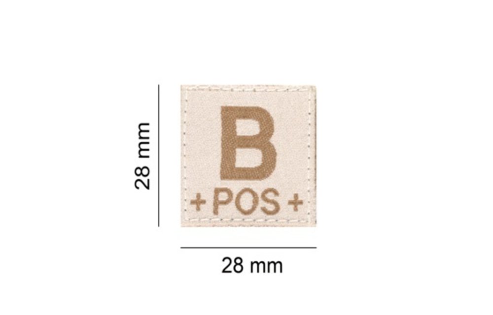 B POS Bloodgroup Patch (Desert)